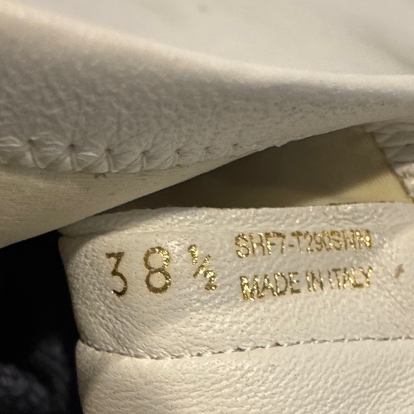 White Mid-Calf Block Heel Boots - Picture 2 of 4